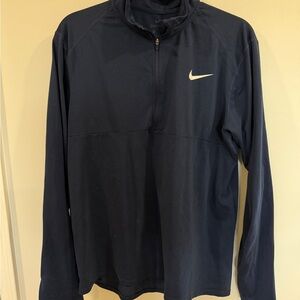 Nike Navy Dri-FIT Quarter-Zip Pullover L